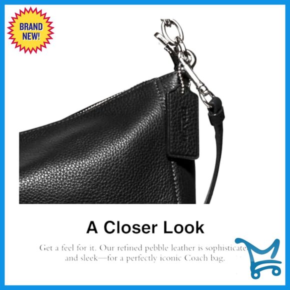 Leather Hobo Bag with Adjustable Strap, Top Handles, Zip Closure